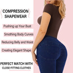 Load image into Gallery viewer, Seamless Shapewear Bodysuit for Women - Women&#39;s Short Sleeve Seamless bodyshaper Thong Bodysuit
