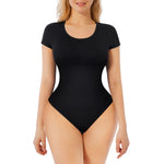Load image into Gallery viewer, Seamless Shapewear Bodysuit for Women - Women&#39;s Short Sleeve Seamless bodyshaper Thong Bodysuit…
